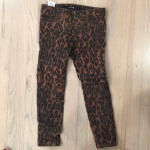 Cheetah print jeans